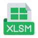 Ícone representando um arquivo de planilha do Excel com a extensão XLS