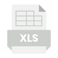 Ícone representando um arquivo de planilha do Excel com a extensão XLS